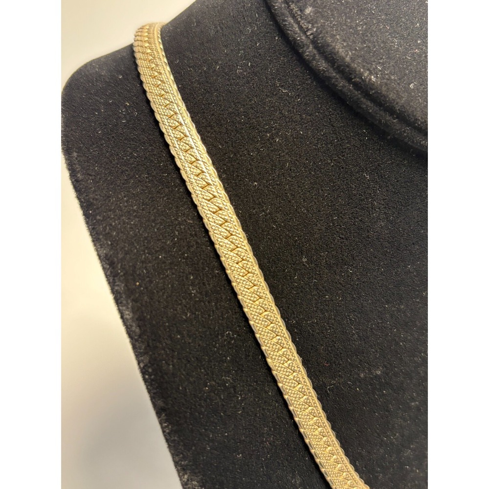 Herringbone‎ Necklace Retro Vintage Statement Piece 14 inch - Picture 4 of 10